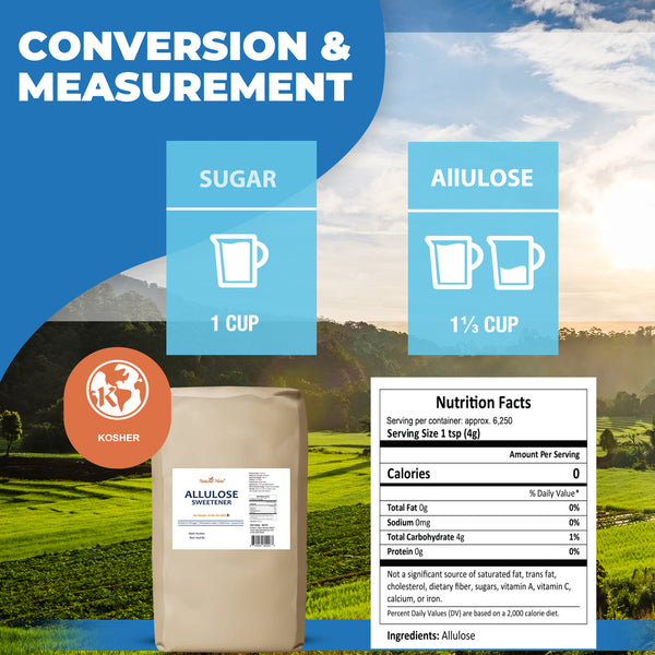 Allulose - All Purpose Sweetener | 25KG or 55 LB/Bag (FINE POWDER)