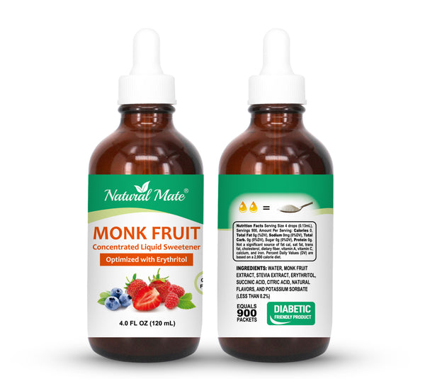 Liquid Stevia & Monk Fruit Sweetener (4 FL OZ)