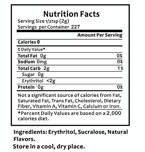 Sucralose All Purpose Erythritol Blend Sweetener | 1 LB or 16 OZ/Bag (GRANULAR)