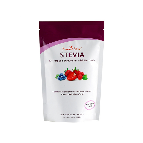 Nutritional Stevia Erythritol Blend Sweetener (with Blueberry Extract) | 12 OZ/Bag (GRANULAR)