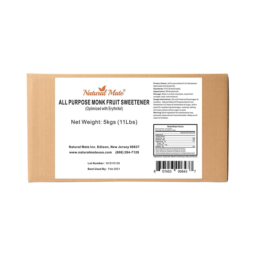 Monk Fruit Classic - All Purpose Erythritol Blend Sweetener | 5 KG/11 LB/Carton (GRANULAR) Monk Fruit Classic - All Purpose Erythritol Blend Sweetener | 5 KG/11 LB/Carton (GRANULAR)