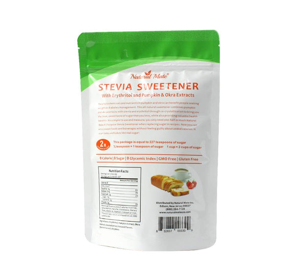 Nutritional Stevia Erythritol Blend Sweetener (with Pumpkin & Okra Extract) | 1 LB or 16OZ/Bag (GRANULAR)